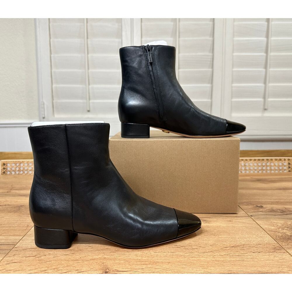 Veronica Beard Womens Cecile Leather Booties Black Size 8 NWOB Classic Versatile - Picture 3 of 16